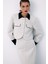 Kontrast Kısa Tüvit Ceket - Taş 5