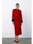 Kontrast Kısa Tüvit Ceket - Kırmızı 3