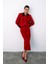 Kontrast Kısa Tüvit Ceket - Kırmızı 5
