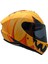 Draken S Pumpkin Mat Yellow Desenli Motosiklet Kaskı Çift Vizörlü 3