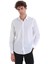 Beyaz Comfort Fit Düz 100% Pamuk Slim Yaka Uzun Kollu Spor Gömlek 1