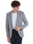 Lacivert Comfort Fit Desenli Mono Yaka Klasik Ceket 5