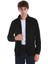 Siyah Regular Fit Tam Fermuarlı Polar Sweatshirt 4