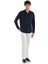 Lacivert Slim Fit Düz Slim Yaka Pamuklu Uzun Kollu Spor Gömlek 2