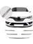 Renault Megane 4 Uyumlu 2016-2020 Krom Ön Panjur 5 Parça Paslanmaz Çelik 2