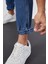 Erkek Koyu Mavi Baggy Fit Rahat Kalıp Paçası Lastikli ve Cırtlı Pantolon 5