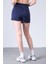 Modal Karışımlı Çift Görünümlü Şort Etek – Beli Lastikli ve Bağcıklı Örme Kadın Skort 5