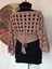 Hippybutik Gül Kurusu Kayık Yaka Ajurlu El Işi Crop Bluz 5