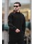 Siyah Polo Yaka Erkek Sweatshirt 7086 2