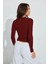 Bordo V Yaka Uzun Kollu Kaşkorse Bodysuit MG2192 2