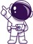 Astronot - Uzay- Gezegen - Kapı Duvar Çocuk Odası Sticker - 8 Li Set 3