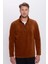 Unisex Standart Fit Rahat Kesim Tüylenme Yapmayan Soğuk Geçirmez Kahverengi Polar Sweatshirt 2