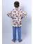 Erkek Çocuk Pijama Takımı Baskılı Ribanalı C69 2