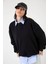 3 Iplik Şardonlu Oversize Düşük Omuz Pamuklu Kadın Sweatshirt 4