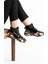 24K351 Kadın Taşlı Kadife Casual Bootie Siyah 3