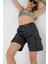 Kargo Cepli Fermuarlı Esnek Dokuma Kumaş Pamuklu Kadın Bermuda Şort 2