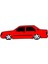 Basık Tofaş Şahin Sticker Kelebek Cam Oto Sticker Kırmızı 1
