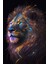 Arte Vista Neon Lion Kanvas Tablo 2