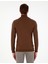 Pierre Cardin Erkek Koyu Kahverengi Slim Fit Balıkçı Yaka Basic Triko Kazak 50296602-VR084 5