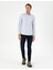 Erkek Açık Mavi Çizgili Slim Fit Uzun Kollu Gömlek 50294159-VR003 4