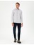 Erkek Kahverengi Çizgili Slim Fit Uzun Kollu Gömlek 50294159-VR029 4
