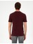 Erkek Bordo %100 Pamuk Slim Fit Bisiklet Yaka Basic Tişört 50306359-VR014 5