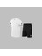 Yeni Seri Büyük Beden Erkek Beyaz Dri-Fit Kumaş Baskısız Yuvarlak Yaka Kısa Kol Tişört Şort Alt Üst Spor Takım 4XL-10XL 1
