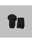 Yeni Seri Büyük Beden Erkek Siyah Dri-Fit Kumaş Koşu ve Yürüyüş Için Rahat Konforlu Tişört Şort Takımı 4XL-10XL 1