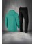 Büyük Beden Erkek Kırmızı Supra Penye Kumaş Rahat Cepli Kapüşonlu Eşofman Takımı (4xl- 10XL) 4