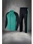 Büyük Beden Erkek Haki Supra Penye Kumaş Rahat Fermuarlı Koşu ve Yürüyüş Takımı (4xl- 10XL) 1