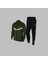 Yeni Seri Büyük Beden Erkek Mor Supra Penye Kumaş Rahat Fermuarlı Kapüşonlu Eşofman Alt Üst Set 4-10XL 1