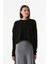 Basic Bisiklet Yaka Oversize Crop Triko Kazak 4