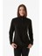 Basic Yarım Fermuarlı Dik Yaka Polar Sweatshirt 4
