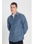 Regular Fit Normal Kesim %100 Pamuk İndigo Gömlek 4