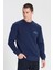 Regular Fit Normal Kesim Bisiklet Yaka Lacivert Sweatshirt 1