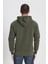 Regular Fit Normal Kesim Kapüşonlu İçi Polarlı Haki Sweatshirt 5