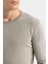 Relax Fit Bisiklet Yaka Basic Düz Triko Kazak D3278AX24WN 5