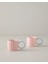 Angled New Bone China Kahve Fincan Takımı Açık Pembe 1