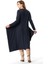 Uzun Kol Atlantis Sonbahar ve Kışlık Nakışlı Uzun Yünlü Viskon Elbise Lacivert Lcvt 3