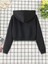 Kadın Fermuarlı Oversize Kapşonlu Crop Hırka 2
