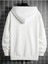 Erkek Beyaz Originals Baskılı Oversize Kapşonlu Sweatshirt 2