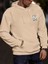 Erkek Bej New York Baskılı Kapüşonlu Sweatshirt 1
