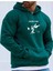 Erkek Yeşil Linkin Park Baskılı Kapüşonlu Sweatshirt 2