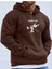Erkek Kahverengi Linkin Park Baskılı Kapüşonlu Sweatshirt 1