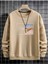 Erkek El Baskı Bisiklet Yaka Sweatshirt 2