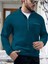 Erkek Göğüs Fermuarlı Oversize Polo Yaka Sweatshirt 1