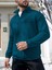 Erkek Göğüs Fermuarlı Oversize Polo Yaka Sweatshirt 2