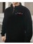 Erkek Siyah Paris Baskılı Yarım Fermuarlı Oversize Sweatshirt 1