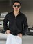 Erkek Bej Yarım Fermuarlı Oversize Polo Yaka Sweatshirt 4