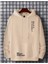 Erkek Believe Baskılı Oversize Kapşonlu Sweatshirt 2